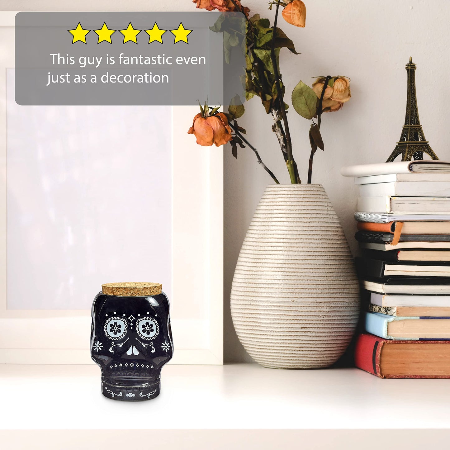 FASHIONCRAFT Skull Stash Jar - White