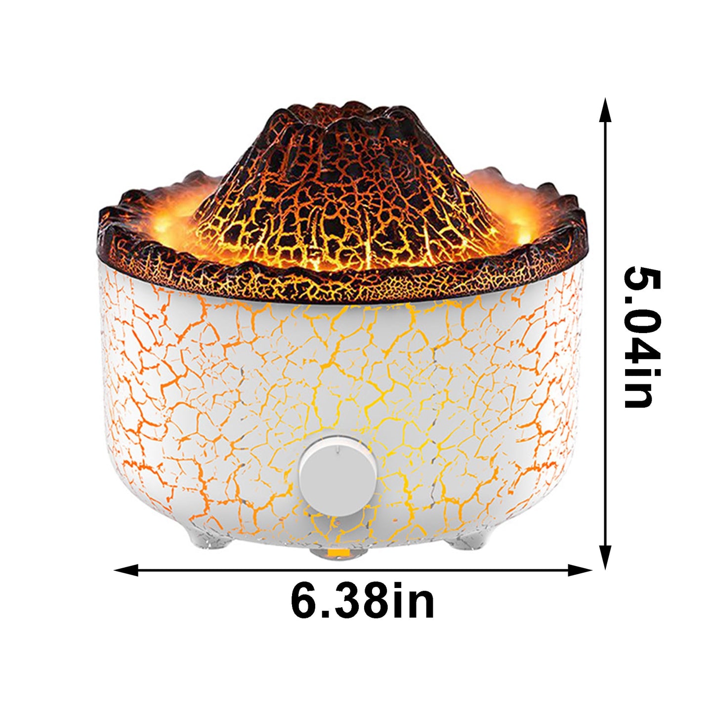 Aromatherapy Essential Oil Diffuser, 560ml Ultrasonic Cool Mist Diffuser/Humidifier with Flame & Volcano 2 Mist Mode, for Bedroom,Office,Home, Auto Shut-Off, Remote Control, Gift (Blcak)