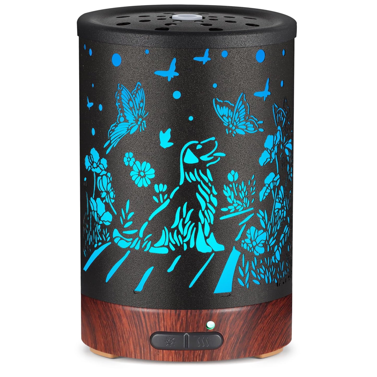 Metal Essential Oils Diffuser 150ML Aromatherapy Diffuser Cool Mist Humidifier with 7 Colors Lights Waterless Auto Off Air Diffusers as Gifts for Moms Women Girls (Bigfoot)