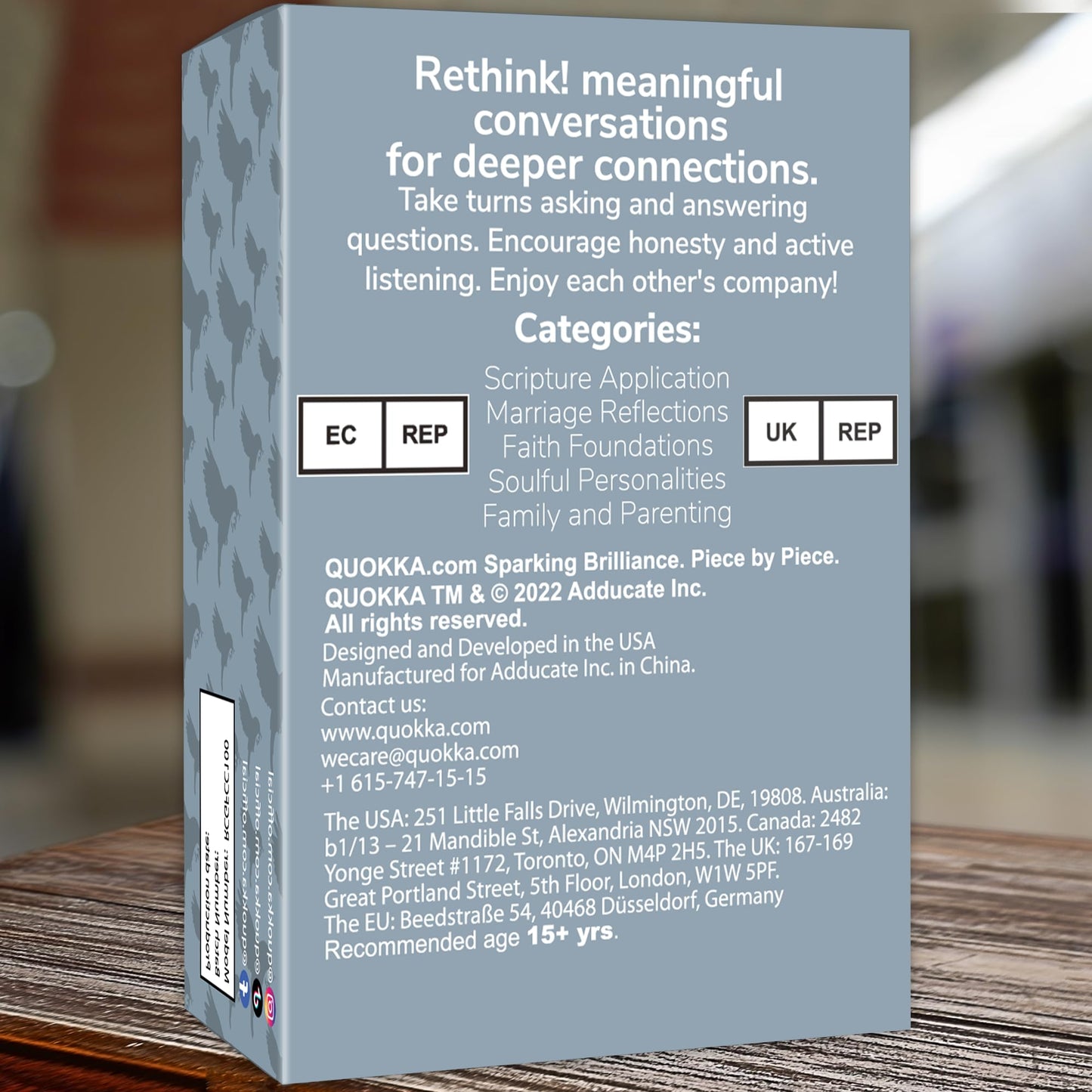 QUOKKA Conversation Cards Game - Christian Couples Edition | Original Version | Religious Gift | Relationship Connection - Great Board Game for Married Husband & Wife