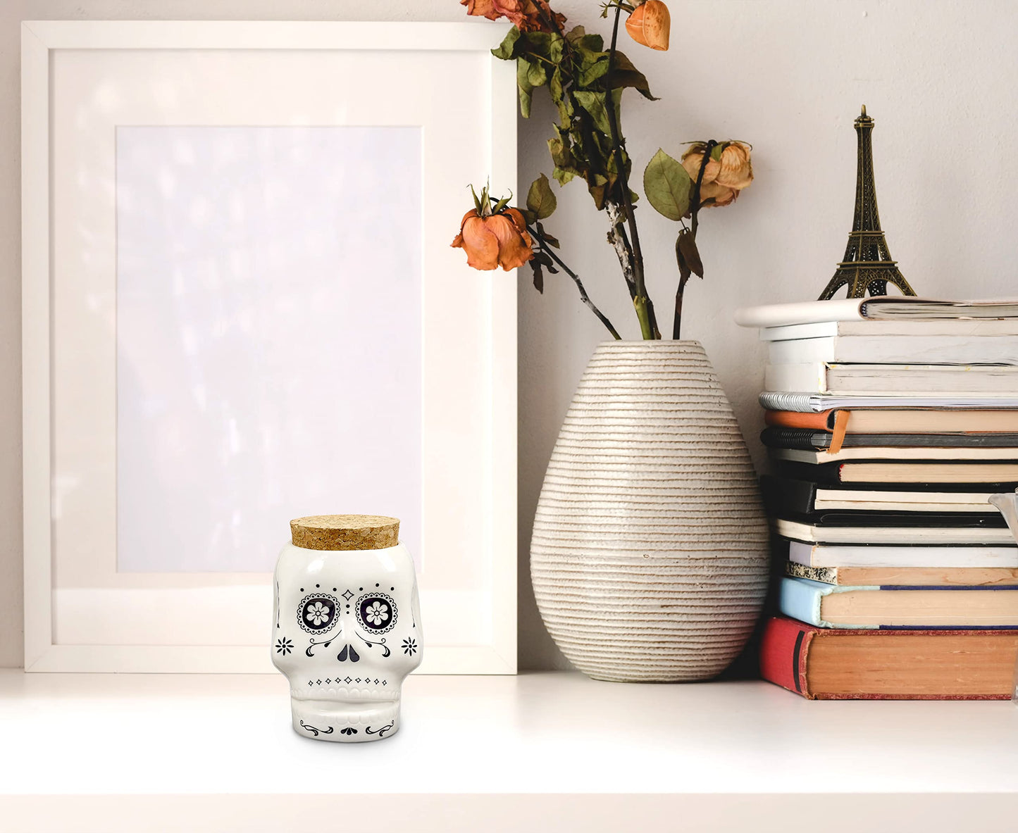 FASHIONCRAFT Skull Stash Jar - White