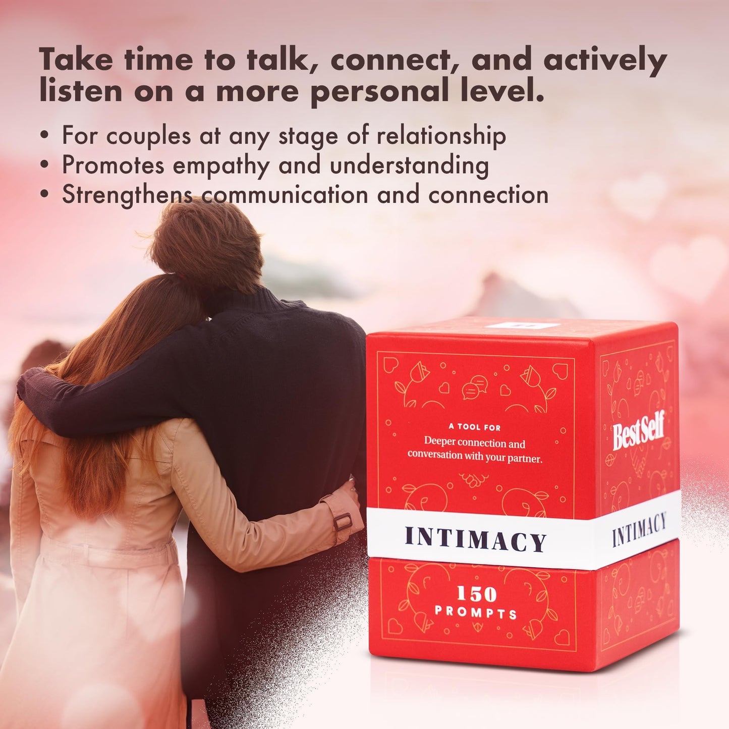 BestSelf Intimacy Deck Expansion Pack, 50 Conversation Starters, Meaningful Couples Game. Perfect Valentine Day Card Games for Couples, Couples Card Games