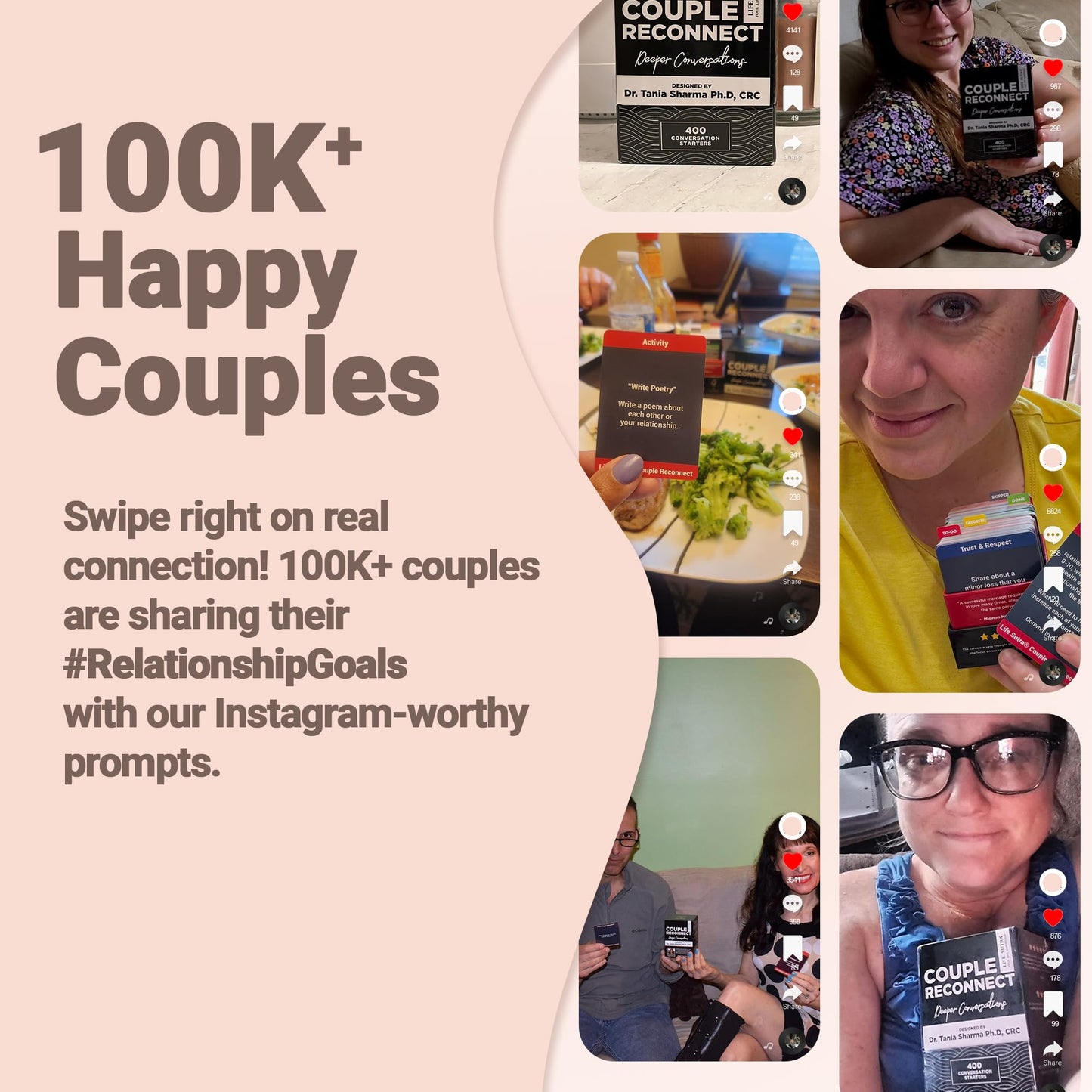 Couples Games for Married Couples - Fun Stay-at-Home Date Night, Romantic Gift for Anniversaries, Birthdays, Wife, Husband - Age 30+, 2 Players (Newlyweds - 400 Cards)