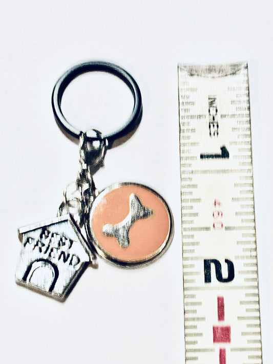 Doghouse Dual Charm Keychain