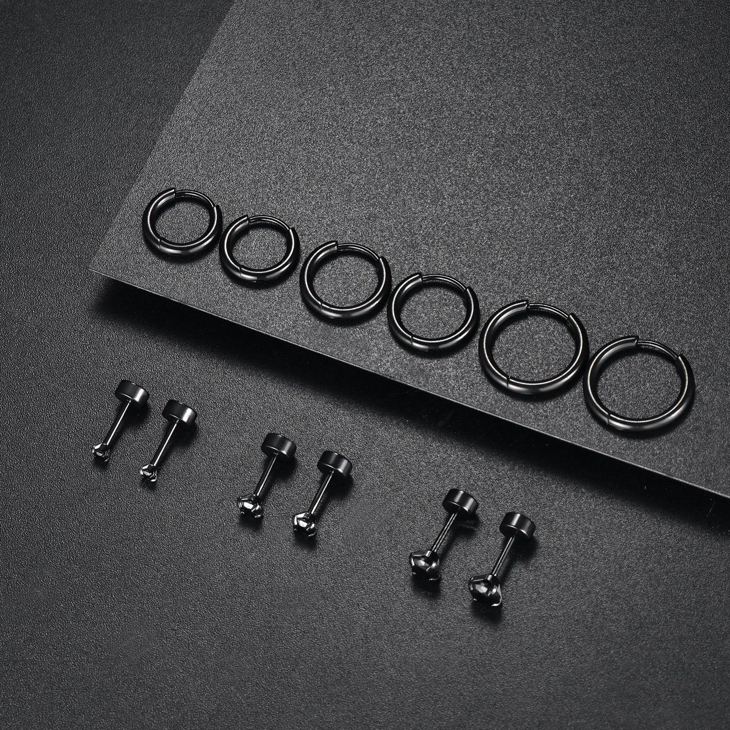 316L Surgical Stainless Steel Huggie Hoop Earrings 6mm 8mm 10mm 11mm 12mm 14mm Hypoallergenic Earrings Hoop Cartilage Helix Lobes Hinged Sleeper Earrings For Men Women Girls