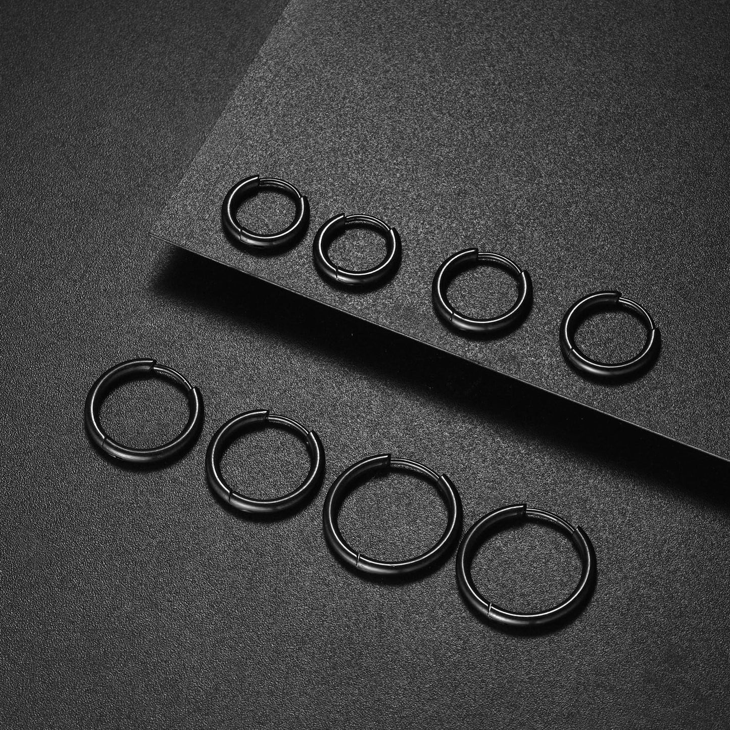 316L Surgical Stainless Steel Huggie Hoop Earrings 6mm 8mm 10mm 11mm 12mm 14mm Hypoallergenic Earrings Hoop Cartilage Helix Lobes Hinged Sleeper Earrings For Men Women Girls