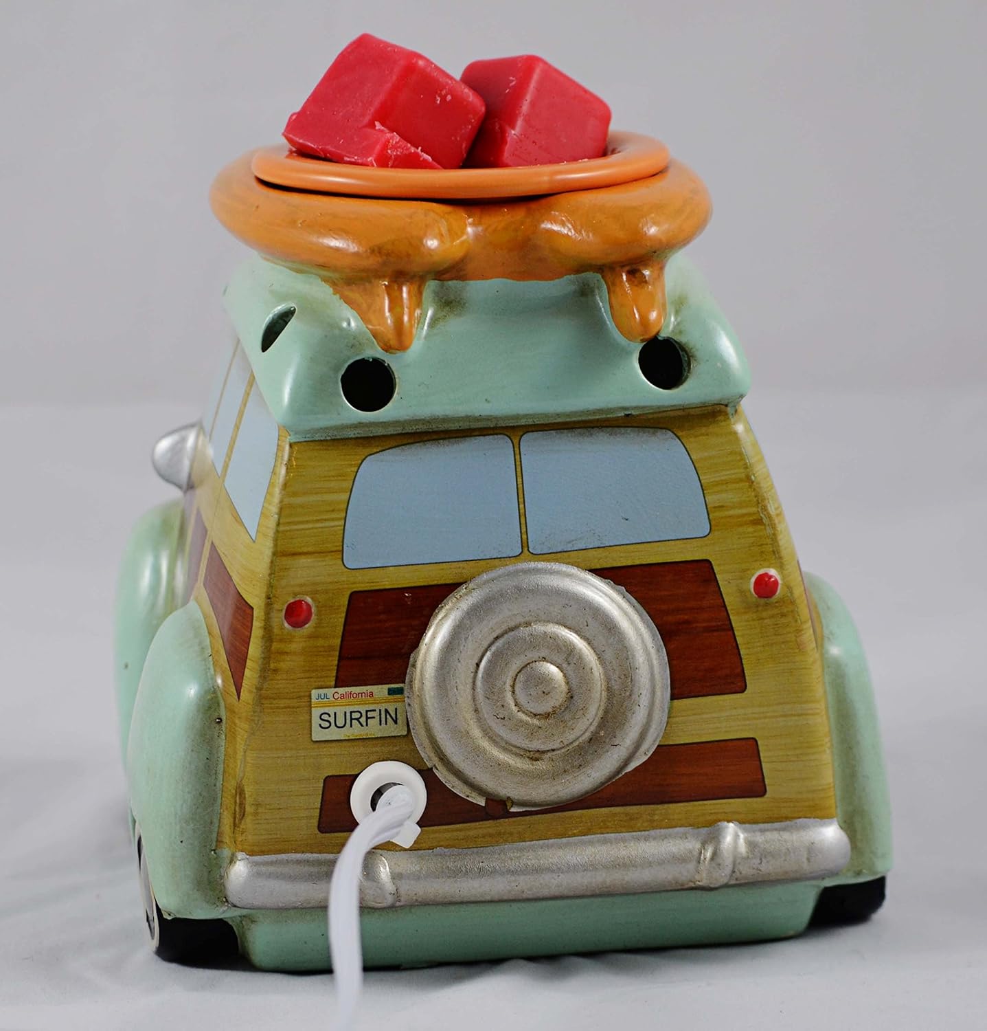 Scentsationals Retro Collection - Surf Woody Wagon - Scented Wax Warmer - Vintage Beach Car Wax Cube Melter & Burner - Electric Fragrance Home Air Freshener Gift