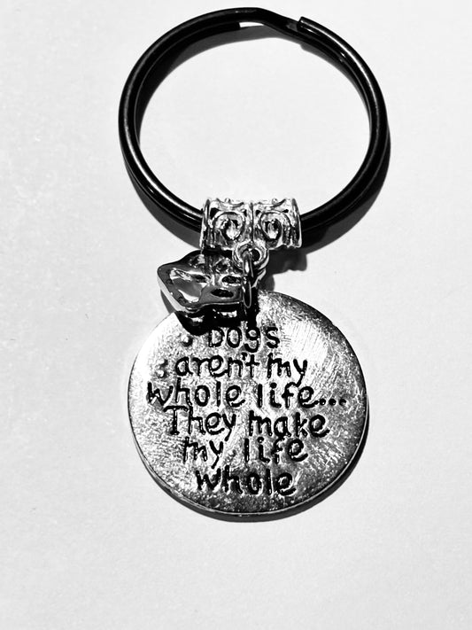 Pets Make My Life Whole Charm Keychain