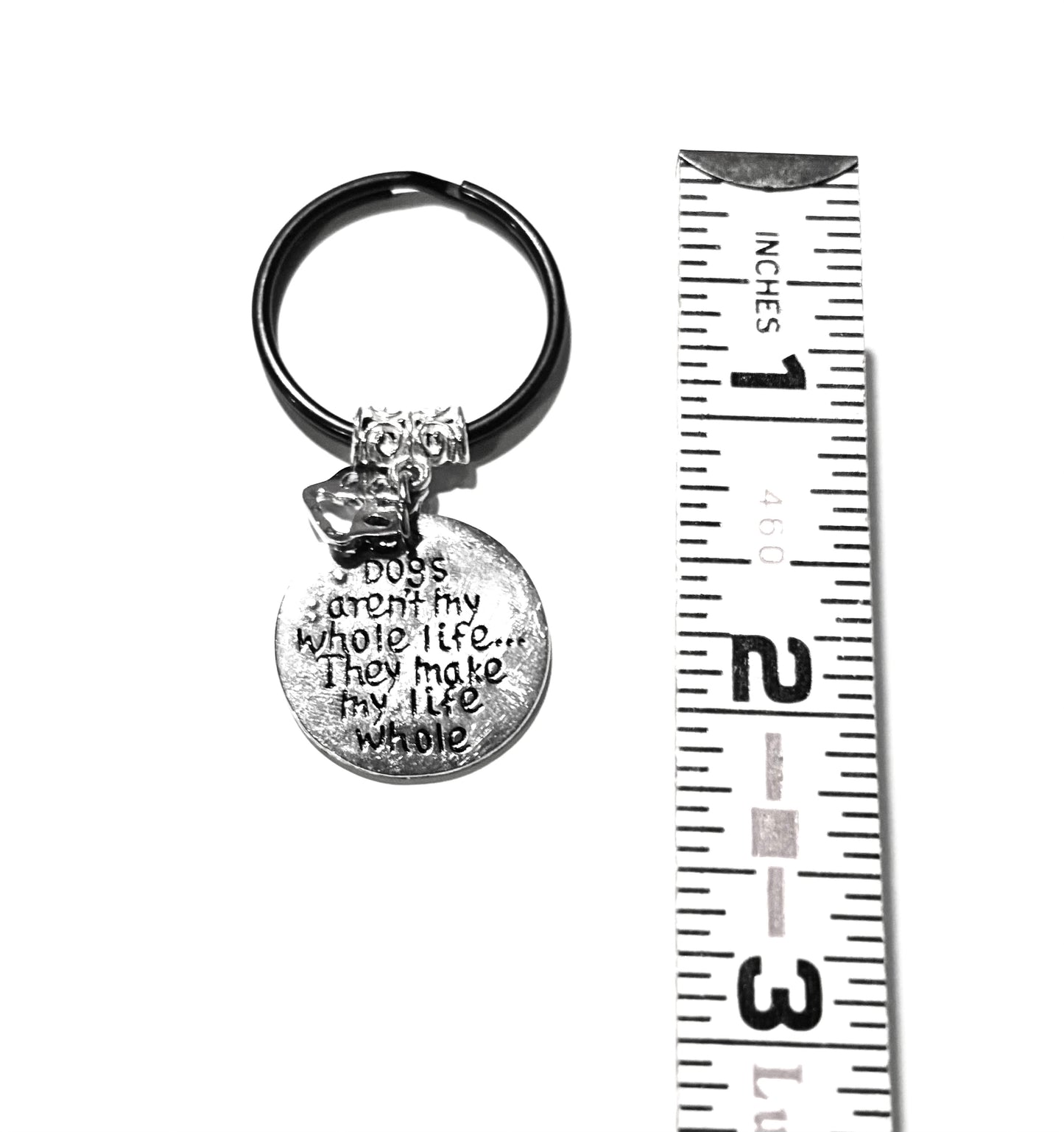 Pets Make My Life Whole Charm Keychain