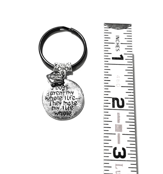 Pets Make My Life Whole Charm Keychain