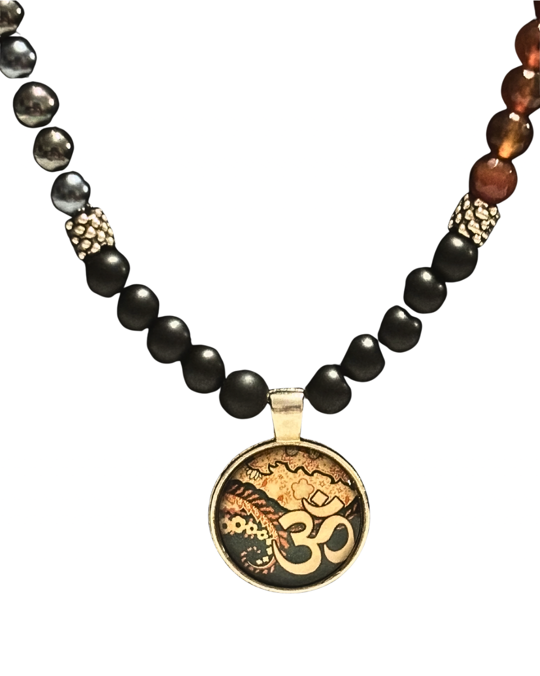 Ohm Mani Padme Hum Beaded Necklace
