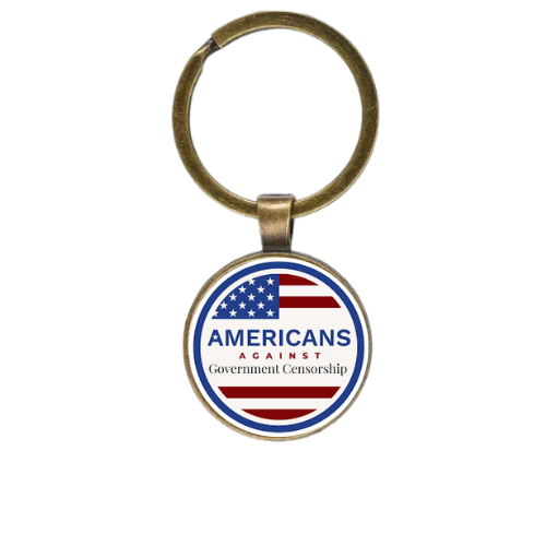 Americans Against Government Censorship Custom Keychain