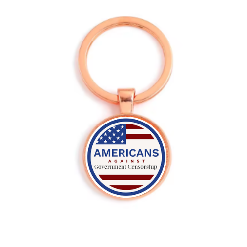 Americans Against Government Censorship Custom Keychain