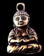 Antique Bronze Buddha Necklace