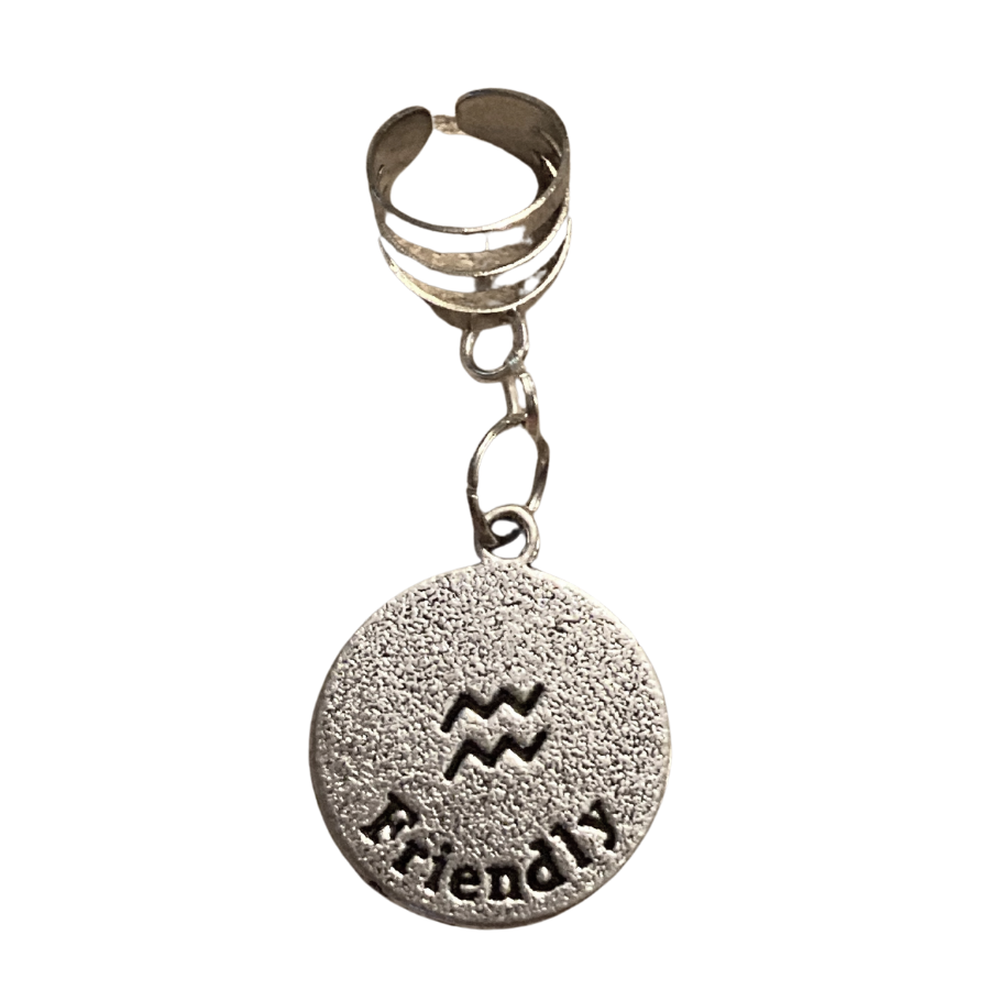 Aquarius Zodiac Charm Ear Cuff