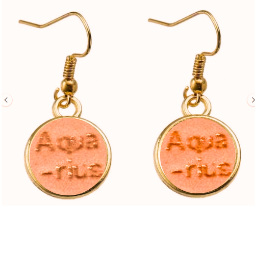 AQUARIUS PINK & GOLD EARRINGS