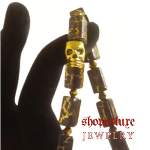 Beaded Bracelet With Skull Element