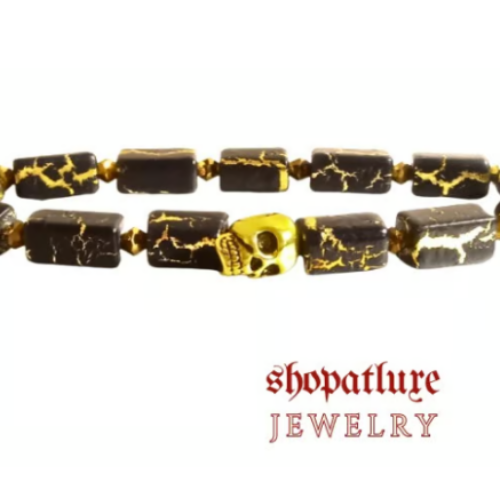 Beaded Bracelet With Skull Element