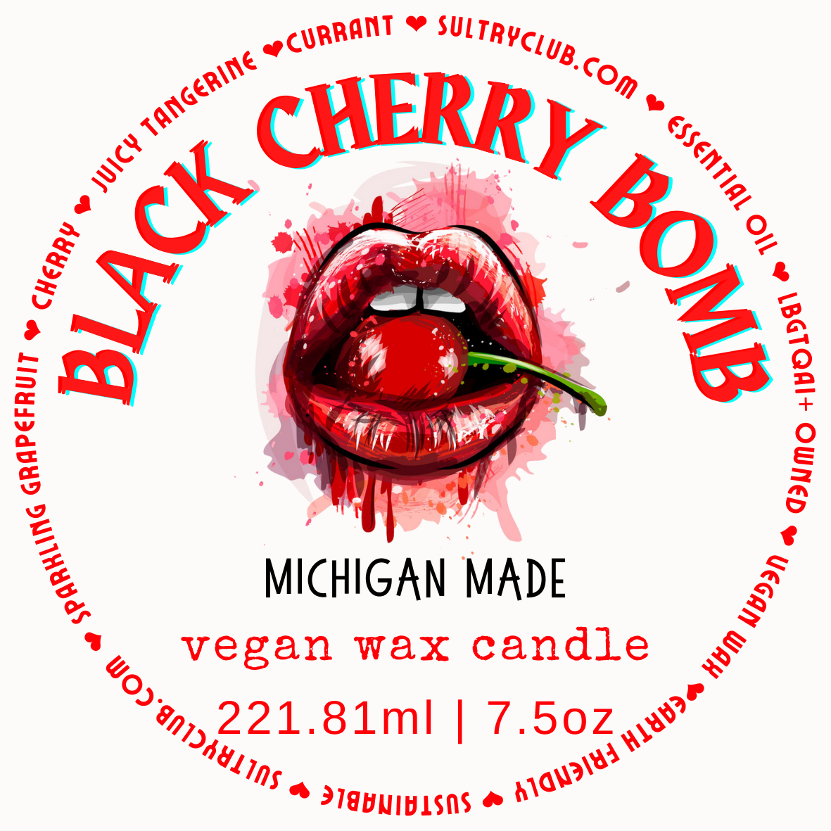 BLACK CHERRY BOMB Candle
