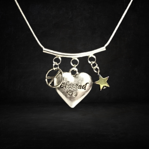 Blessed Be Greetings Charm Necklace