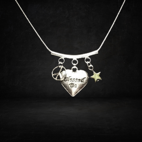 Blessed Be Greetings Charm Necklace