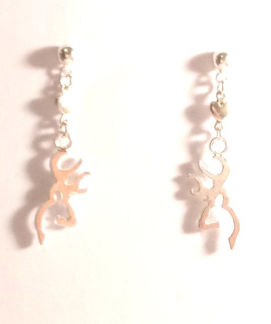 Browning Buck Love Charm Earrings