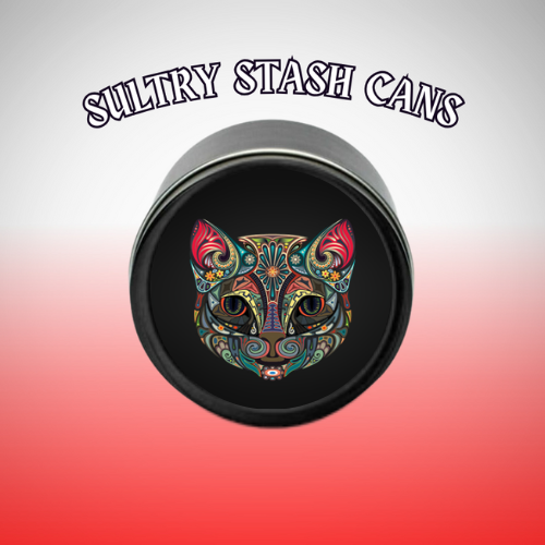 CAT MANDALLA Stash Tin - Round Storage Container