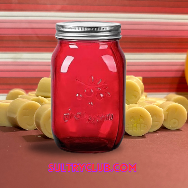 Assorted Wax Melts In Red Glass Goblet