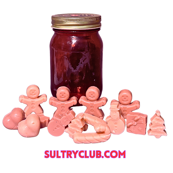 Assorted Wax Melts In Red Glass Goblet