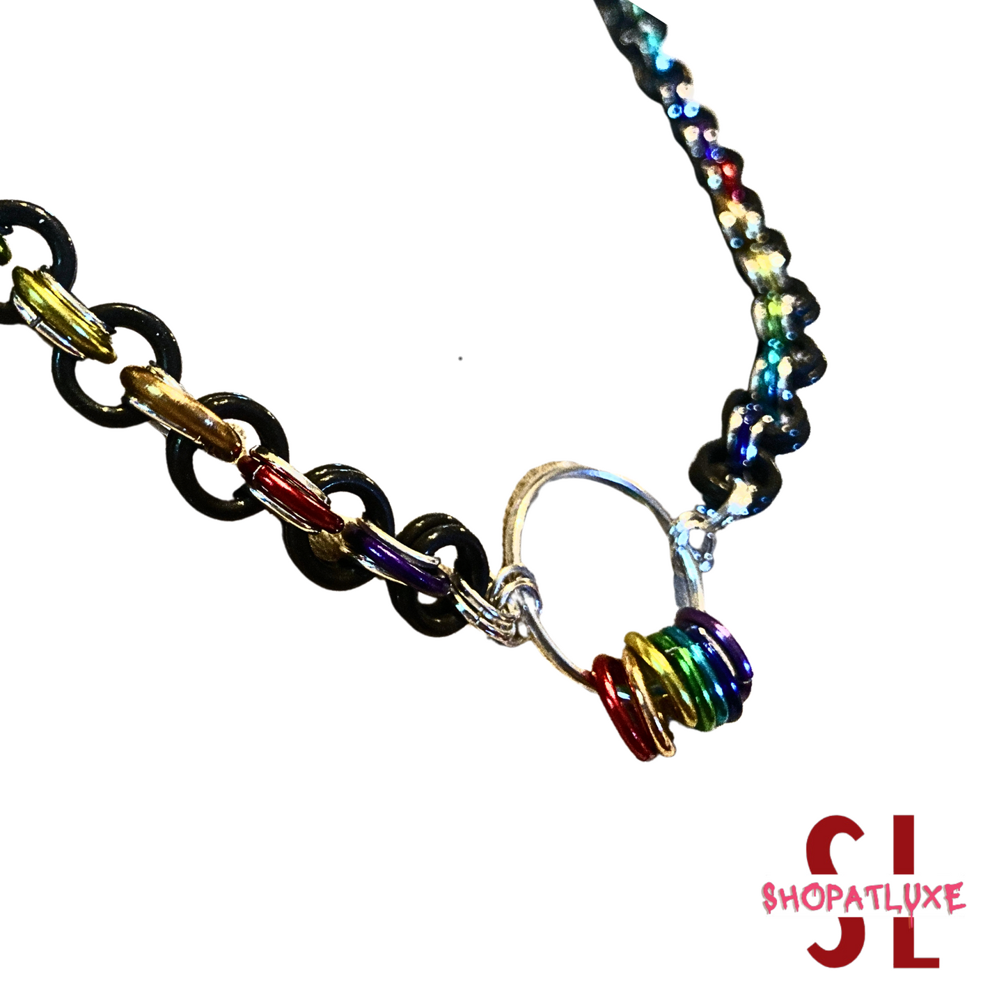 LBGTQ Pride Chainmail Necklace