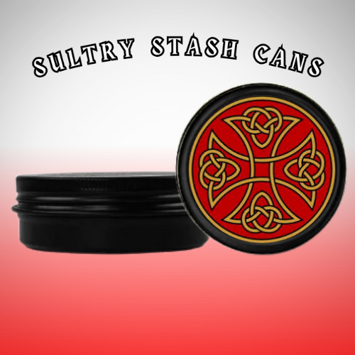 CELTIC CROSS Stash Tin - Round Storage Container