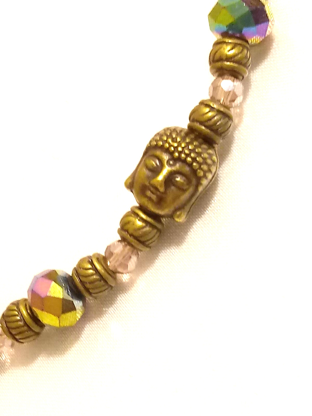 Crystal Buddha Antique Bronze Bracelet