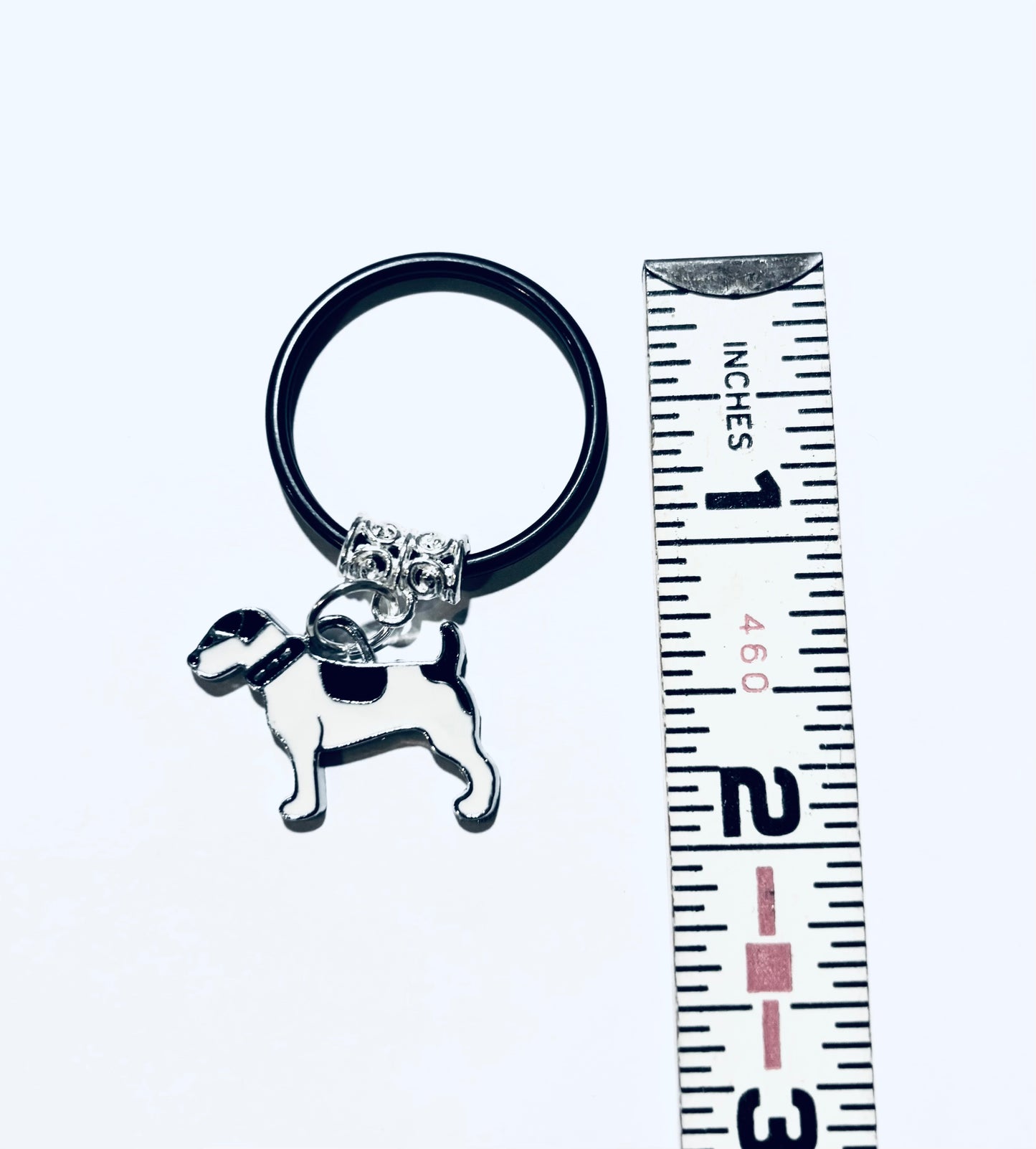 Jack Russel Terrier Dog Charm Keychain