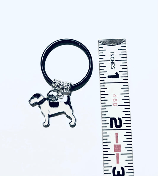 Jack Russel Terrier Dog Charm Keychain