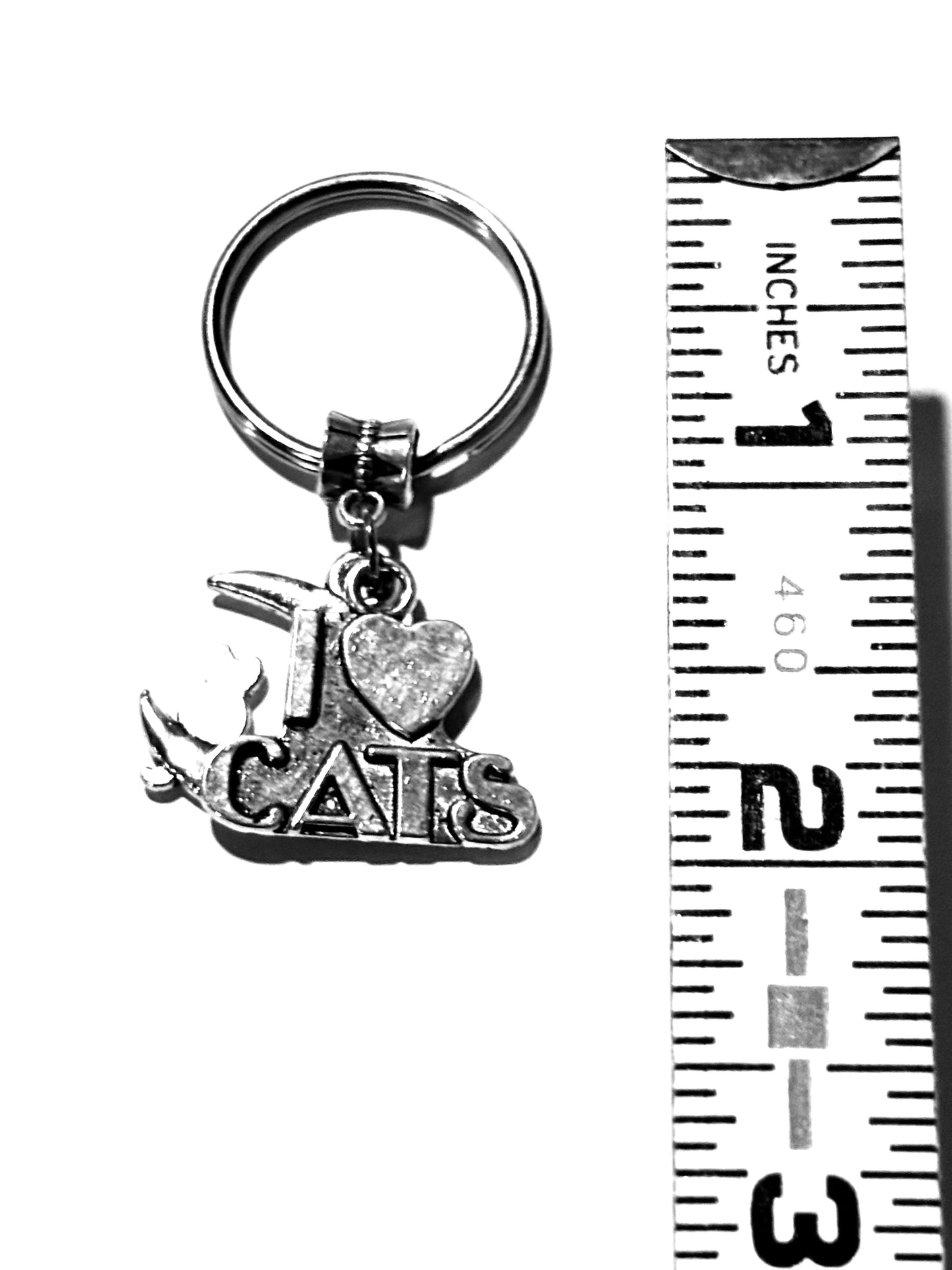 Cat On The Moon Dual Charm Keychain