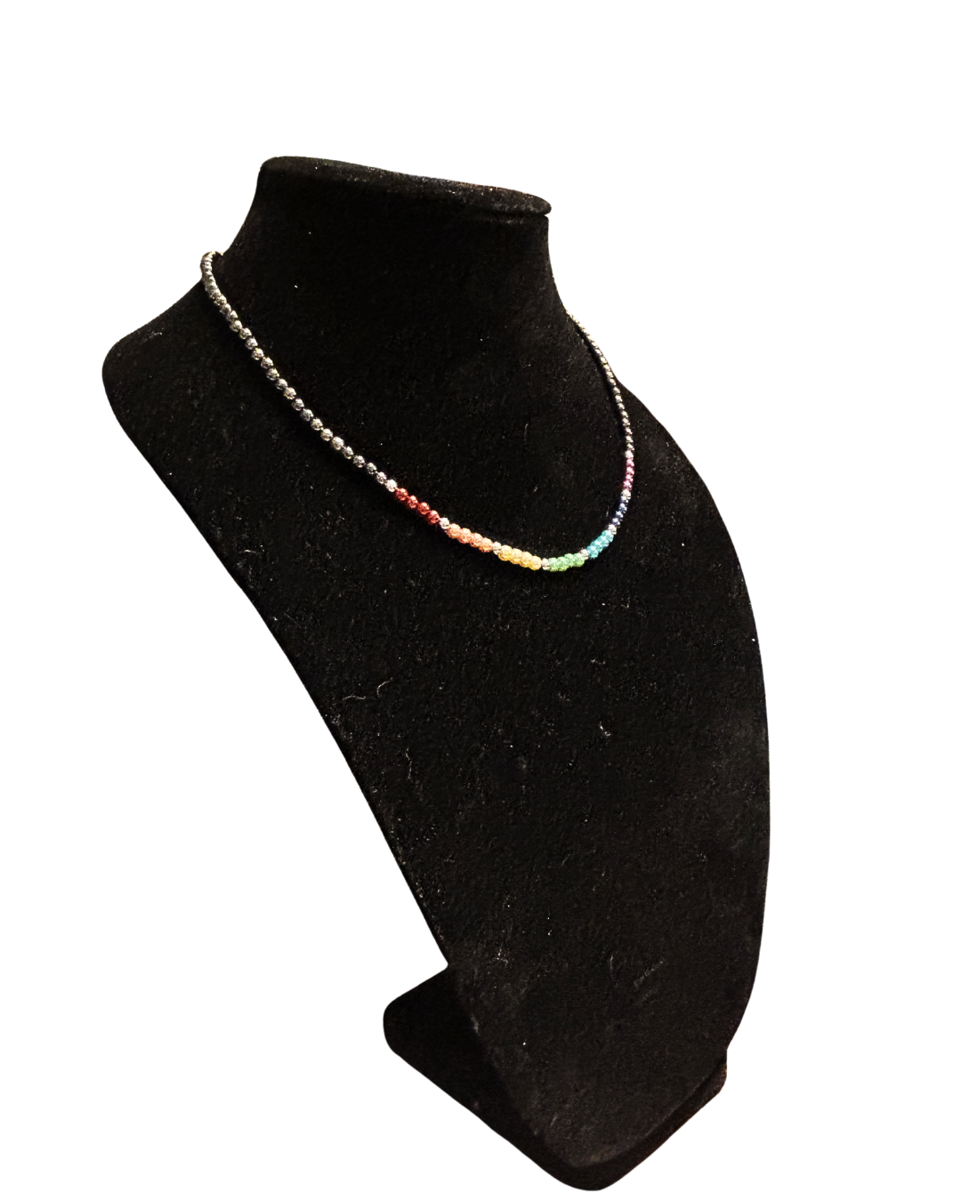 Hematite Rainbow Beaded Necklace