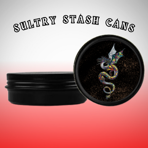 DRAGON TATTOO GRAPHIC Stash Tin - Round Storage Container