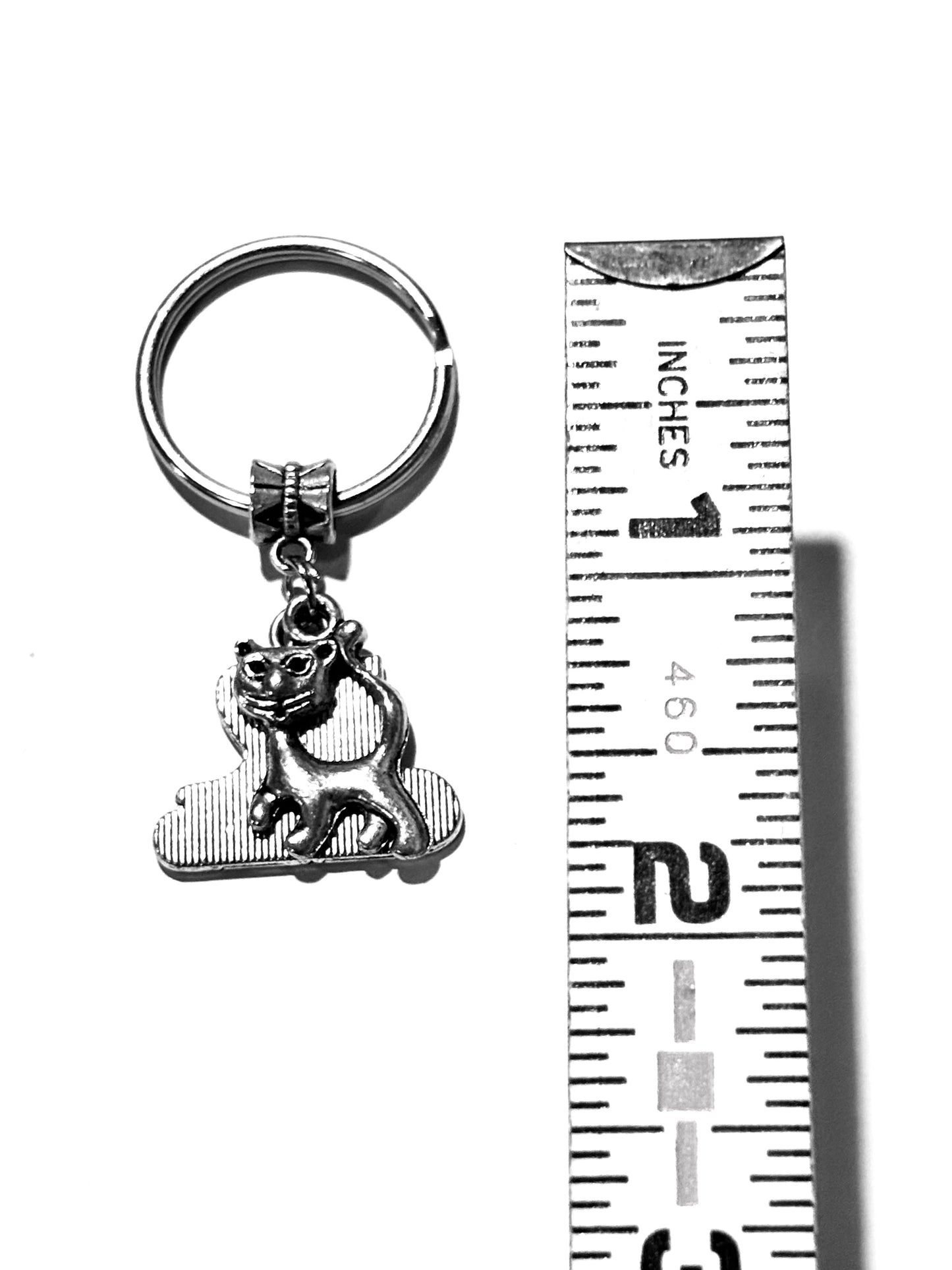 Happy Tails Cat Love Dual Charm Keychain