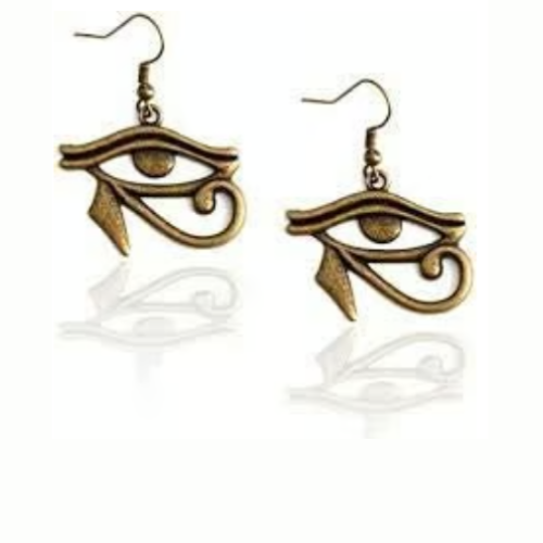 Eye of Horus Antique Bronze Earrings