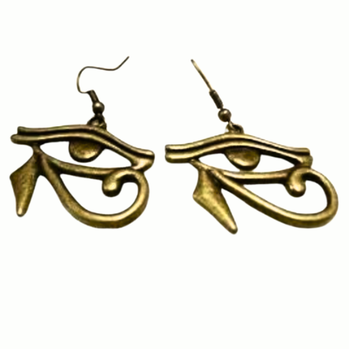 Eye of Horus Antique Bronze Earrings
