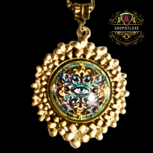 Eye Of Horus Embellished Glass Necklace