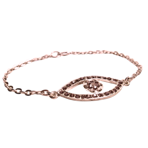 Eye of Horus Blue Crystal Link Bracelet