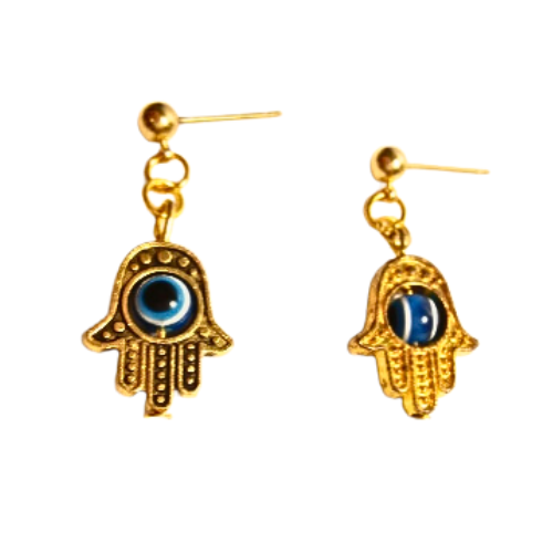 Hamsa Hand Eye Of Horus Kabbalah Earrings