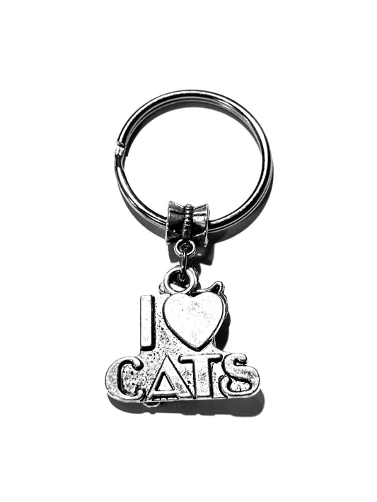 Happy Tails Cat Love Dual Charm Keychain