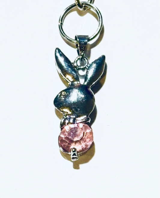 Playboy Bunny Charm Keychain