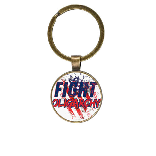 FIGHT OLIGARCHY Custom Keychain