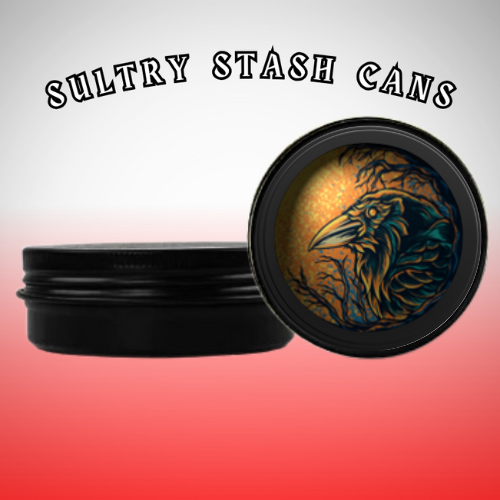 BLACK CROW Stash Tin - Round Storage Container