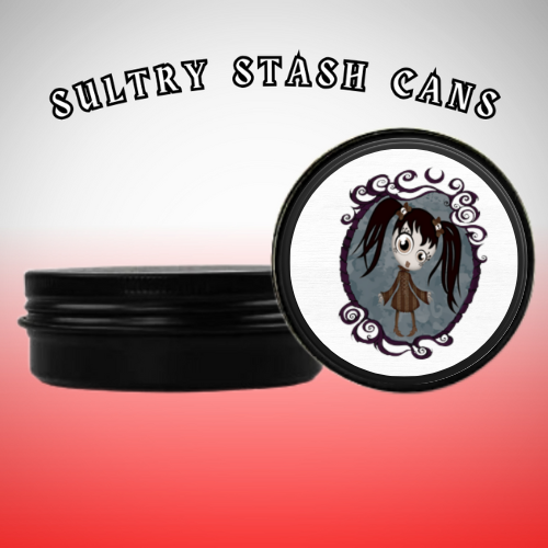 GOTHIC DOLL Stash Tin - Round Storage Container