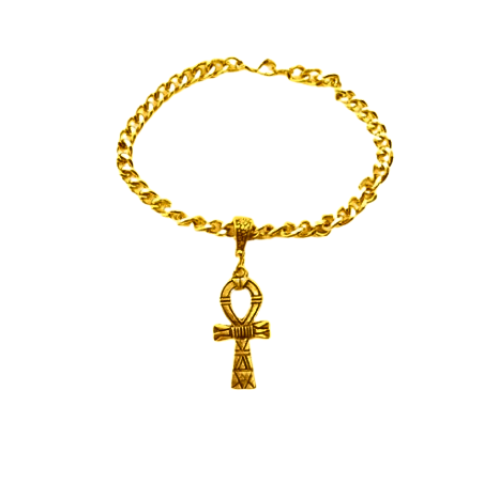 Golden Ankh Fertility Goddess Bracelet