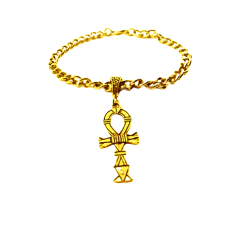 Golden Ankh Fertility Goddess Bracelet